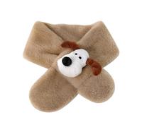 CutitiUU Bufanda infantil Peluche Perro,Bufanda cálida con diseño cruzado,Cuello de bebé de dibujos animados,Cuello cálida de invierno para mujer,de piel sintética,Cuello para Bebés (Cachorro)
