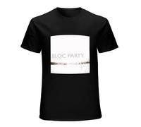 CUTLERY SUIT Bloc Party - Camiseta de vinilo para hombre, diseño de alarma silenciosa, color negro, talla S, Negro, XXL