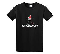 CUTLERY SUIT Mens Cagiva Motorcyle - Camiseta negra, Negro , M