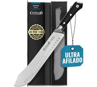 Cutluxe Cuchillo de Carnicero y de Trinchar Bullnose 25cm - Acero Alemán Forjado con Alto Grado de Carbono - Cuchilla Afilada y Espiga Completa - Diseño de Mango Ergonómico - Serie Artisan