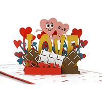 CUTPOPUP Amar - Tarjeta Aniversario, Regalo Aniversario Pareja, Regalos Originales Para Mujer, 3D Tarjetas Regalo,Tarjeta san Valentin (Love) US8-LO124ES
