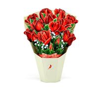 CUTPOPUP - Ramo de rosas, tarjeta de cumpleaños emergente, 10 x 12 pulgadas, Día de la Madre, tarjeta de papel de felicitación 3D (ramo de rosas)