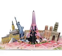 CUTPOPUP Siempre Contigo Tarjeta Aniversario, 3D Tarjeta Cumpleaños, Tarjeta Felicitacion Boda, Tarjeta Regalo, Regalos Originales Para Mujer (Eiffel) US8-LO202ES