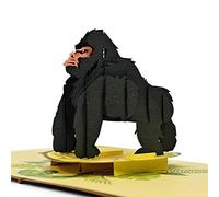 CUTPOPUP - Tarjeta de cumpleaños emergente, tarjeta de felicitación 3D (gorila)