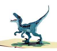 CUTPOPUP,Tarjeta de felicitación para niños, diseño de dinosaurios de Raptor Pop Up, 3D, tarjeta de felicitación para hija, hijo, sobrino, hija, sobrina, niños, Navidad, Año Nuevo.