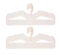 CUTSKY Paquete de 50 perchas de terciopelo, ultra delgadas y de cuello corto, gancho giratorio de 360 grados, perchas de fieltro antideslizantes duraderas que ahorran espacio, beige A