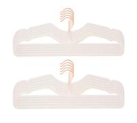 CUTSKY Paquete de 50 perchas de terciopelo, ultra delgadas y de cuello corto, gancho giratorio de 360 grados, perchas de fieltro antideslizantes duraderas que ahorran espacio, beige A