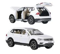 CUTSUGOK Coche Fundido a Escala 1:32 para Volkswagen Tiguan L vehículo Todoterreno de Alta simulación Coche Fundido a presión Modelo de aleación de Metal Vehículo Modelo Coleccionable(C)