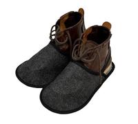 CUTSUGOK Pantuflas de fieltro para museo, cubrezapatos, cubrezapatos, para proteger el suelo contra la suciedad y los arañazos, pantuflas artesanales, gris oscuro, 11.5/15 UK