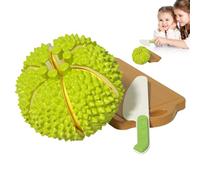 Cuttable Durian - Cuttable Simulation Fruit Toy Realistic Durian Model Kitchen Role Play Educational Learning Accessory | Hands On Recognition Practice With Kids Preschool Family Playtime