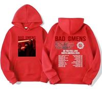 CUTTE Bad Omens Gira Norteamérica 2026 Sudadera | Estampado Gráfico “Do You Feel Love” del Concierto, Unisex para Fans De Metal Rock-Red||x_l