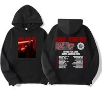 CUTTE Bad Omens Gira Norteamérica 2026 Sudadera | Estampado Gráfico “Do You Feel Love” del Concierto, Unisex para Fans De Metal Rock-Black||x_s