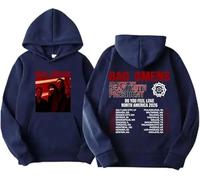 CUTTE Bad Omens Gira Norteamérica 2026 Sudadera | Estampado Gráfico “Do You Feel Love” del Concierto, Unisex para Fans De Metal Rock-Navy Blue||m