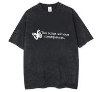 CUTTE Camiseta De Temática Life Is Strange | «This Action...» Y Mariposa, MAX & Chloe, Unisex (2,XL)