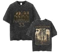 CUTTE Clair Obscur: Expedition 33 Fan Art | Camiseta De Algodón Lavado | Estilo Gaming Unisex (9,L)