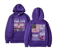 CUTTE Hoodie Pink Tape con Estampado De Álbum | Lil Uzi Vert Oficial, para Fans (Pospuesto,3XL)