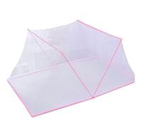 CUTTE Mosquitera Plegable para Cama, Dosel para Cama Doble Individual Tamaño Queen, Dormitorio de Estudiantes Mosquitera de Verano Dosel para Cama Portátil,Pink,190x135x80cm