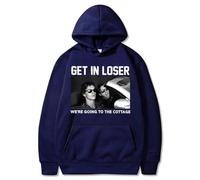 CUTTE para Fans De Heated Rivalry | Sudadera “Get In Loser We‘re Going To The Cottage” Shane & Ilya Hockey Romance Meme-Navy Blue||l