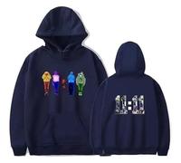 CUTTE Sudadera Chris Brown 11:11 - Logo Estampado Unisex, Manga Larga De Algodón, Estilo Casual (Azul Marino,M)
