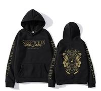 CUTTE Sudadera con Capucha SleepToken | Metal Band Oficial | Estilo Retro Unisex Streetwear (Negro,L)