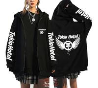 CUTTE Sudadera con Capucha Tokio Hotel | Estampado De Cartoon Oficial | Cierre Completo Talla Grande Unisex (Marocco2,3XL)