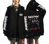 CUTTE Sudadera con Capucha Tokio Hotel | Estampado De Cartoon Oficial | Cierre Completo Talla Grande Unisex (Marocco6,XL)