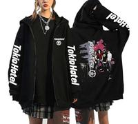 CUTTE Sudadera con Capucha Tokio Hotel | Estampado De Cartoon Oficial | Cierre Completo Talla Grande Unisex (Italy4,S)