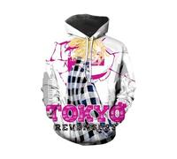 CUTTE Sudadera Cosplay Manjiro Sano Tokyo Revengers | Estampado 3D Oficial | Unisex Estilo Streetwear (652,6XL)