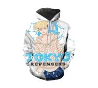 CUTTE Sudadera Cosplay Manjiro Sano Tokyo Revengers | Estampado 3D Oficial | Unisex Estilo Streetwear (662,5XL)