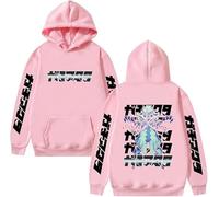 CUTTE Sudadera Gachiakuta Rudo con Capucha | Estampado Gráfico Manga, Streetwear Japonés Unisex, Top Casual para Fans-Pink||s