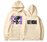 CUTTE Sudadera Tate McRae It's Ok I'm Ok - Estampado Unisex, Estilo Streetwear Casual (Sí.,XL)
