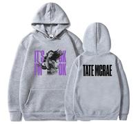 CUTTE Sudadera Tate McRae It's Ok I'm Ok - Estampado Unisex, Estilo Streetwear Casual (Título,M)