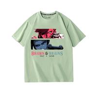 CUTTEE Camiseta Arcane Vi Caitlyn “Brawn & Brains” | Algodón Top Gaming Casual Unisex para Fans-Green||m