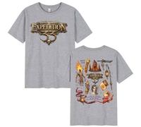 CUTTEE Clair Obscur Expedition 33 Double-Sided Print T-Shirt - Retro Aesthetic RPG Graphic, Ideal for Gamers Unisex Top-Gray||m