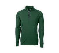 Cutter & Buck Long Sleeve Adapt Eco Knit Quarter Zip Pullover Camisa, Verde (Hunter), S para Hombre