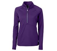 Cutter & Buck Long Sleeve Adapt Eco Knit Half Zip Pullover Camisa, College Purple, 3XL para Mujer