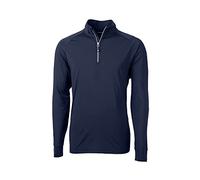 Cutter & Buck Long Sleeve Adapt Eco Knit Quarter Zip Pullover Camisa, Azul Marino, S para Hombre