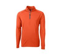 Cutter & Buck Long Sleeve Adapt Eco Knit Quarter Zip Pullover Camisa, Color Naranja, M para Hombre
