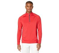Cutter & Buck Long Sleeve Adapt Eco Knit Quarter Zip Pullover Camisa, Rojo, S para Hombre