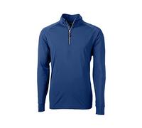 Cutter & Buck Long Sleeve Adapt Eco Knit Quarter Zip Pullover Camisa, Tour Blue, XXL Largo para Hombre