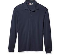 Cutter & Buck Polo de piqué Evans de Manga Larga para Hombre, Azul Marino, M