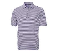 Cutter & Buck Short Sleeve Virtue Eco Pique Stripe Recycled Polo Shirt Camisa, College Morado, XXL para Hombre
