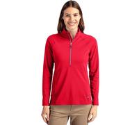 Cutter & Buck Long Sleeve Adapt Eco Knit Half Zip Pullover Camisa, Getaway Solids, L para Mujer
