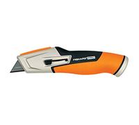 Fiskars 1027223 Cutter con Cuchilla Retráctil, Naranja/Negro