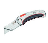 Cutter - cutter abatible de aluminio, diseño ergonómico, hoja retráctil, fácil reemplazo de cuchillas, ideal para uso en trabajos de bricolaje.