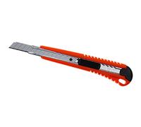 Cutter de Cuchillas separables Standard con Guia de Acero Inoxidable y cuchilla de 9 mm. Cuerpo de Plastico Robusto Mod. 7035 Sd-62
