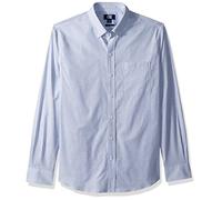Cutter & Buck Epic Easy Care Stretch Oxford Stripe Button Down Shirt Camisa Abotonada, Azul (French), 4XL para Hombre