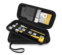 Cutter Manualidades Precision, Cutter de Precision con Mango de Goma, Para Cortar, Tallar y Modelismo, Contiene 2 Cuter Manualidad, 20 Cuchillas de Recambio, Caja de Almacenaje, Piedra de Afilar Etc