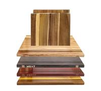 Cutting Board Book Set - 13 Inch Wooden Boards | Wood Kitchen Cutting Board - 4-piece chopping boards set with stand for bread meat turkey prep home kitchen countertop