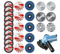 CuttingDisc 75 mm Metal Stainless Steel for Angle Grinders,Pack of 26, Cutting Discs75mm6 Types Cutting Discs Diameter10mm,Carbude Cutting Disc for Mini Angle Grinders, Cutting, Stone, Wood, Ceramic